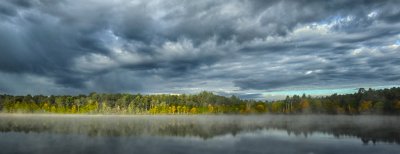    The beginning of autumn comes to Carbuncle pond