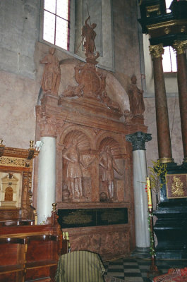Interior of of St. Lawrence Church - Renaissance Headstone ofJan and Stanislaw Zolkiewski