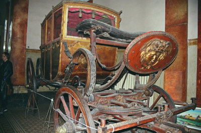 Carriage in Interior of Old Confectionery Firm Building