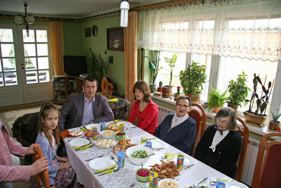 Easter Breakfast in our cousins house