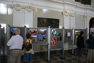 Photography exhibition inside The Knights Hall