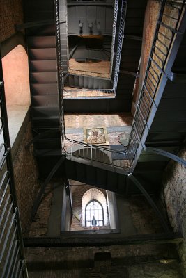 Inside tower of Basilica