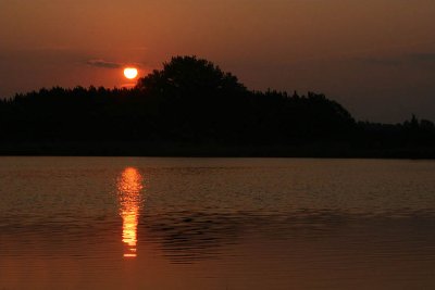 Sunrise at Biskupin's Lake
