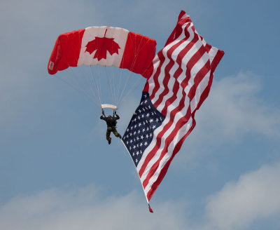 Canadian Forces Presenting the U.S. Flag