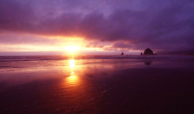 Stormy sunset at Canon Beach 2