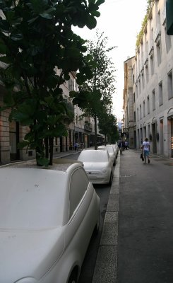 Fiat 500  flowerpot's in Milan