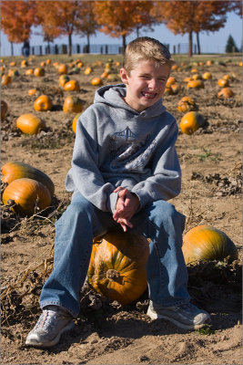 Matthew at the Pumpkin Patch