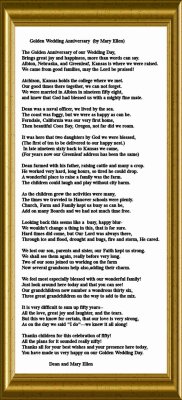 Golden Anniversary Poem