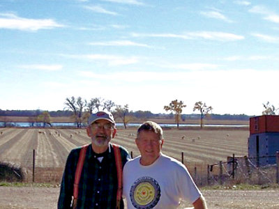 Brother Darrell and me in Nance County.