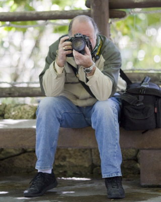Crazy man with Camera
