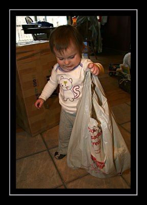 Plastic bags -- a favorite for carrying around, filling up, and emptying out