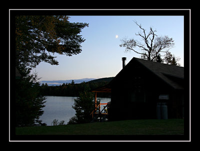 Moon rise over Kidney Pond