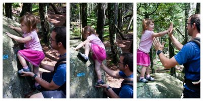 A rock climber in training