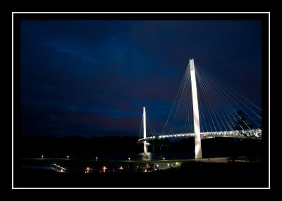 Bob Kerrey Pedestrian Bridge at night