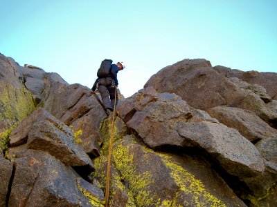 Rappeling the Summit of Thunderbolt