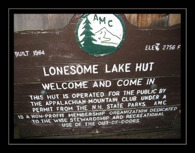 Lonesome Lake Hut - 8:09 PM