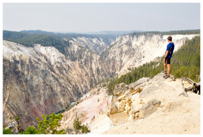 Steve overlooks the Grand Canyon of Yellowstone