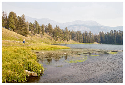 Walking around the lake