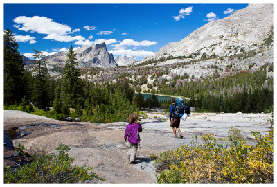 Hiking the slabs back down to Clear Lake