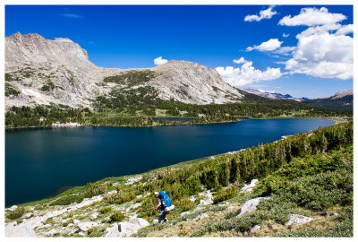 Descending to Washakie Lake