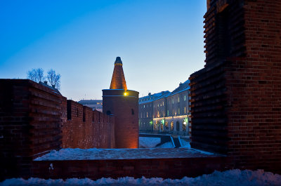 Old Town Walls In Twilight