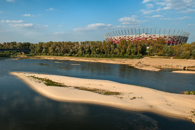 Vistula River And National Stadium
