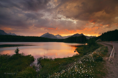 Herber Lake under incomming storm