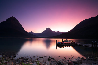 Swiftcurrent Lake Sunset.