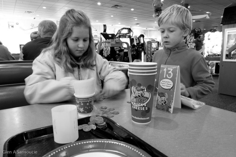 Counting the tokens [at Chuck-E-Cheese]