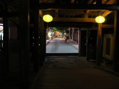 inside Japanes Covered bridge