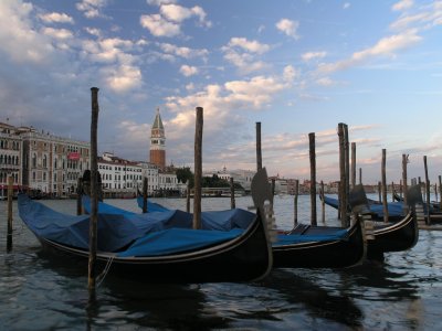 gondolas with campanile