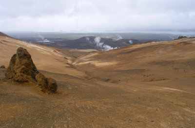 Namafjall with lake Myvatn in the back