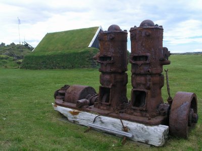 old ship engine (84 hp!) in a museum in Hellissandur