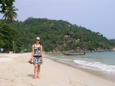 Marianne on the AoThong Nai Pan Noi beach