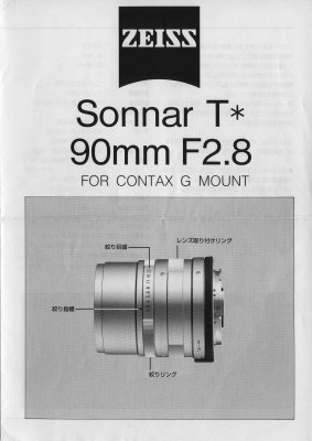 G-Sonnar T* 90mm F2.8