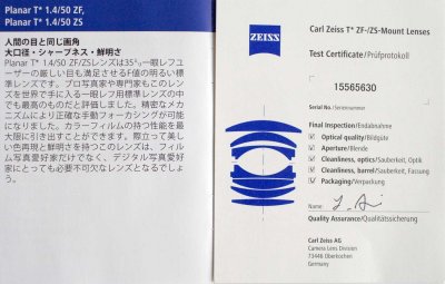 Users manual & certificate