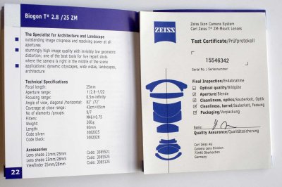 Carl Zeiss Biogon T* 2.8/25mm ZM