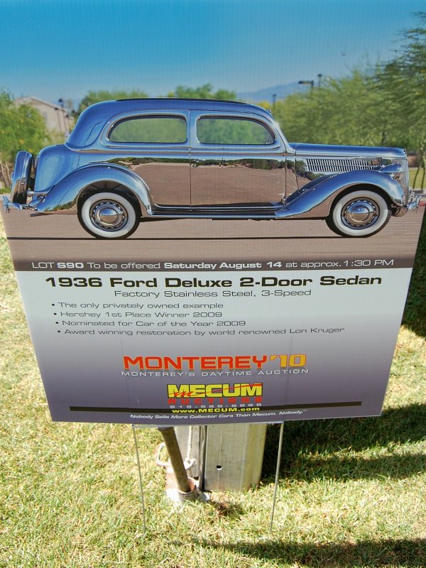 Stainless Steel 1936 Ford Deluxe 2 door