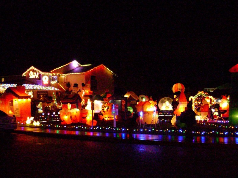 Christmas lights in Schoonover Park, Marina, CA