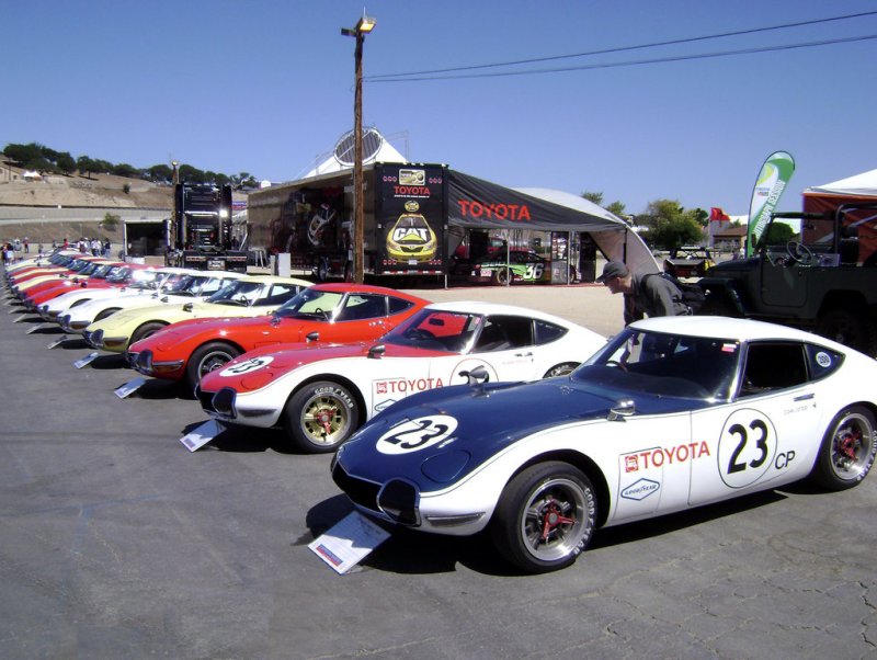 Toyota 2000GT gathering at Laguna Seca