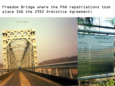 Freedom Bridge where Korean War POWs were repatriated