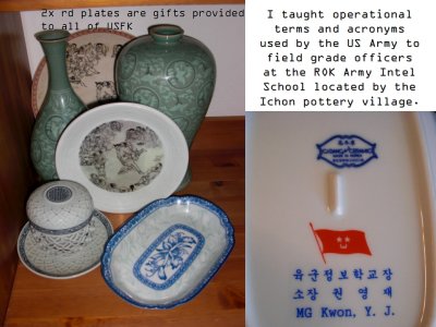 Pottery from Ichon including CG, ROKAIS gift