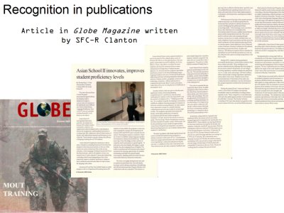 David Clanton's 3-page article published in May 05 Globe magazine