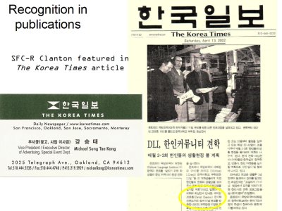 David Clanton featured in the 13 Apr 02 issue of The Korea Times