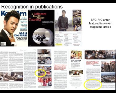 David Clanton featured in 7-page Jul 04 KoreAm magazine article