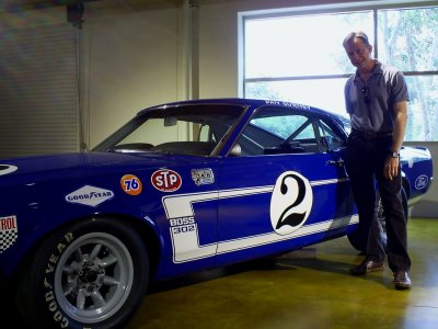 Dave and $1,095,000 69 Shelby Gurney T/A Boss 302 Mustang