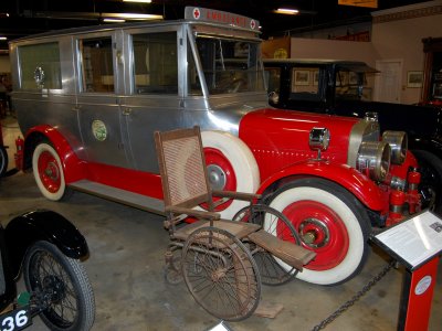 1926 Cunningham polished body ambulance