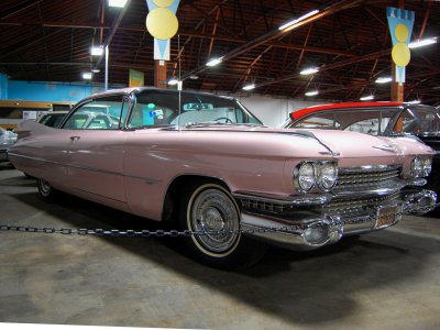 1959 Cadillac Coupe de Ville in soft pink