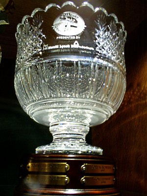 Coveted Waterford crystal trophy for Pebble Beach Callaway Golf Tournament