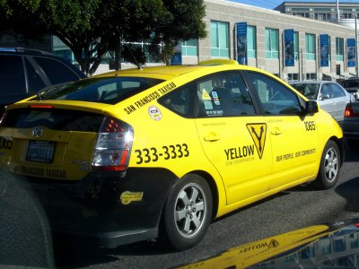 Prius Yellow Cab in San Francisco